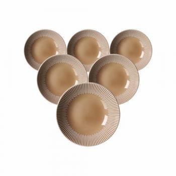 Banda Suppenteller, 20 cm, 6‑er-Set – Ritzenhoff & Breker – Beige