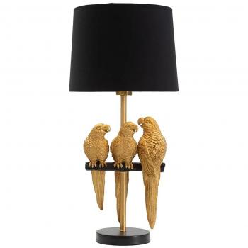Tavolo Lampada Pappagalli 30Ø × 62,5 cm (Paralume Nero)