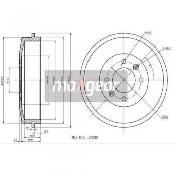 Maxgear Rear Axle Wheel Drum Brake