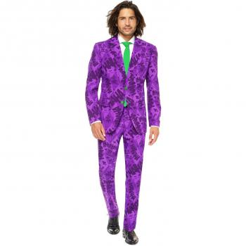 OppoSuits Men’s Purple Joker Suit & Tie – Regular Fit (Size 44)