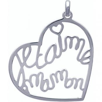 Cadeau Maternel: Pendentif Argent « Je T’aime Maman »