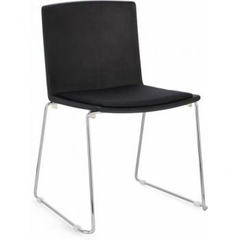 Giulia Sedia Design Cromo/Nero