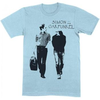 Unisex Adult Walking T-Shirt „Simon & Garfunkel“ – 100 % Baumwolle, Hellblau