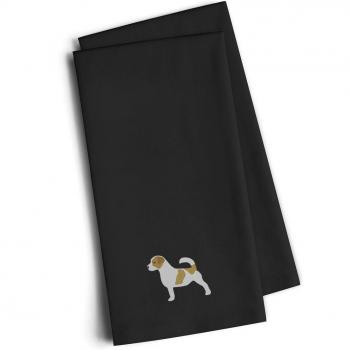 Jack Russell Terrier Black Kitchen Towel Set of 2
