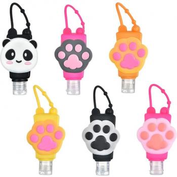 6PCS 30ML Cartoon Silicone Liquid Containers for Hand Sanitizer