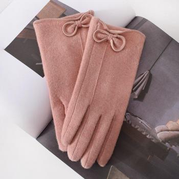 Thick Velvet Full Finger Gloves for Women K42