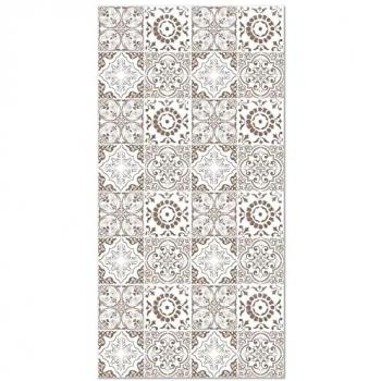 Tapis Décoratif Vinyle Carré Ciment Grenade 200x200