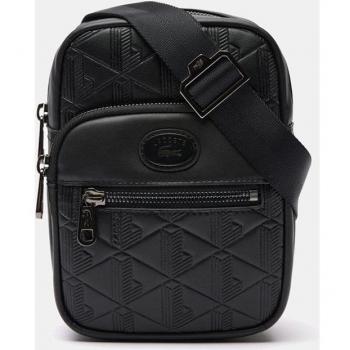 Borsa a tracolla Lacoste Monogram nera
