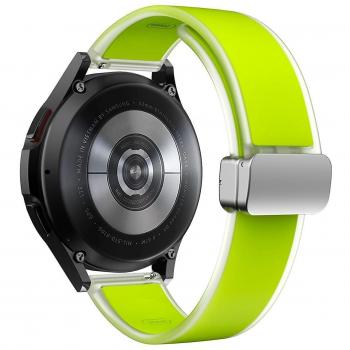 Wigento Magnetisches Armband für Samsung Galaxy Watch 6/5/4 Silikon Grün