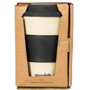 Pandoo Bambus Coffee‑to‑Go Tasse – nachhaltig & hygienisch