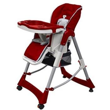 Silla Bebé VidaXL Con Altura Variable y Almohadilla Roja