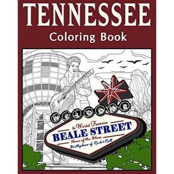 Tennessee Coloring Book: Adult Painting on USA States Landmarks and Iconic