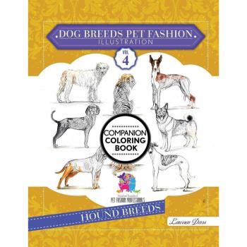 Dog Breeds Pet Fashion Illustration Encyclopedia Coloring Companion Book