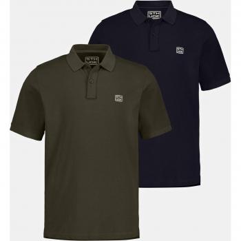Polo uomo cotone verde taglia 6XL confezione doppia