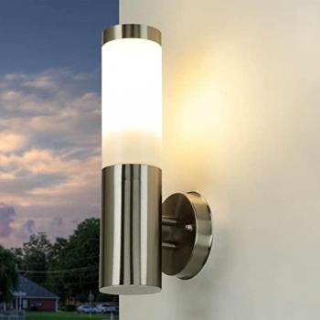 Lumière d'Extérieur Élégante Acier Inox Ø8cm H:33cm