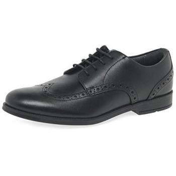 Start Rite Brogue Schnürschuhe für Mädchen Schwarz Leder F & G Passform