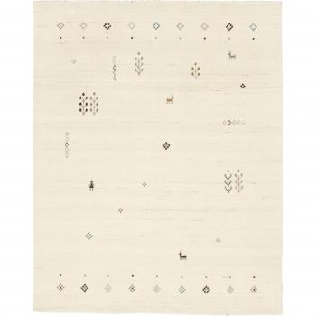 Giza Gabbeh Tapis – Variante blanche écru, 200 × 300