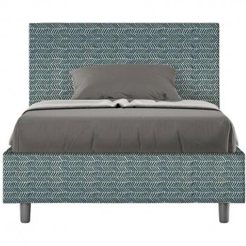 Letto Imbottito 1P+½ in Tessuto Aragona Blu – modello Adele