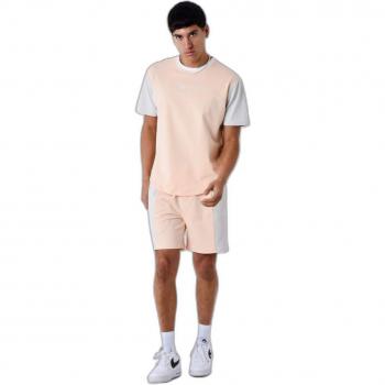 Project X Paris Beige and Peach Colorblock Shorts