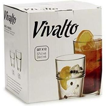 Set de Vasos Liso Vivalto 12 Piezas