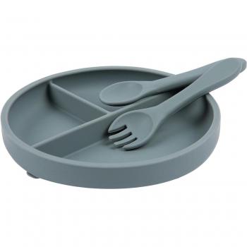 Tiny Tots Silicone Suction Plate and Utensil Set