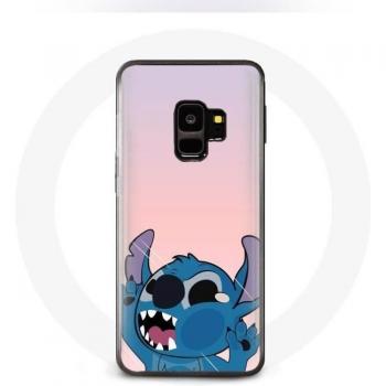 Custodia rigida per Samsung Galaxy S9 Plus Stitch con naso in alto rosa