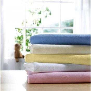 Izziwotnot Cotton Fitted Sheets, White – Twin Pack
