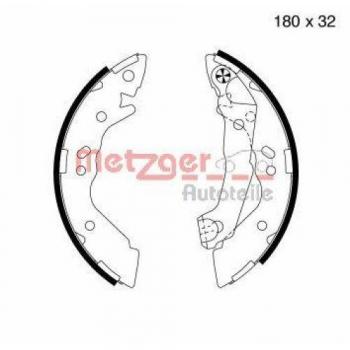Metzger Bremsbacken hinten Atos