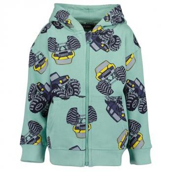 Blue Seven Jungen Sweatjacke mit Kapuze Trucks Gr. 122 Gletscher