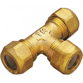 Raccord trois biconnes en laiton 12x1/2