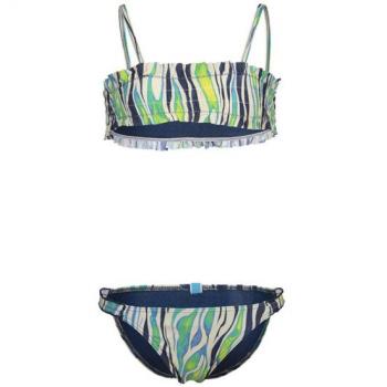 Bikini a fascia Water Print multistampa per ragazza