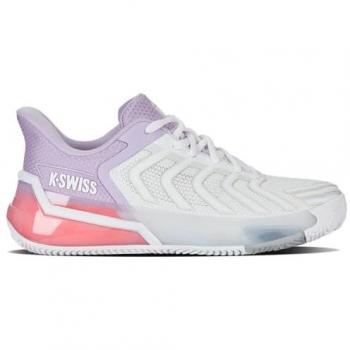 K-Swiss Ultrashot 4 Women's Clay Court Tennis Shoes White/Purple Size 5.5