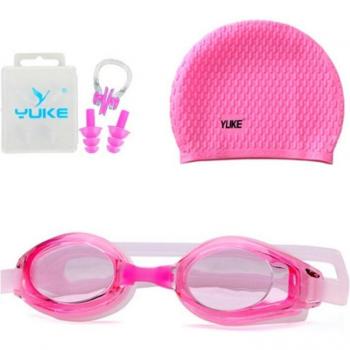 Lunettes de natation claires avec casquette 4 en 1