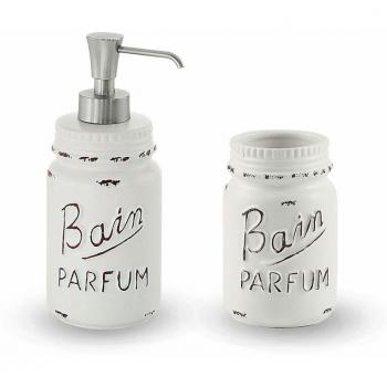 Tavolozza di Cura Personale in Ceramica con Portaspiaccabello e Portaspumante Cindy