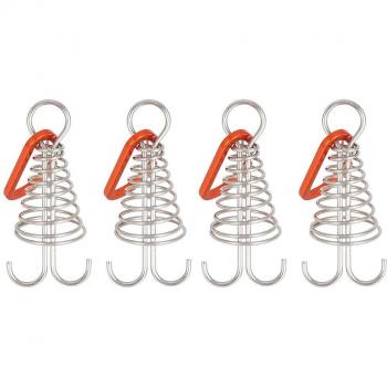 Set de 4 Ganchos de Pulpo de Acero Inoxidable con Hebilla