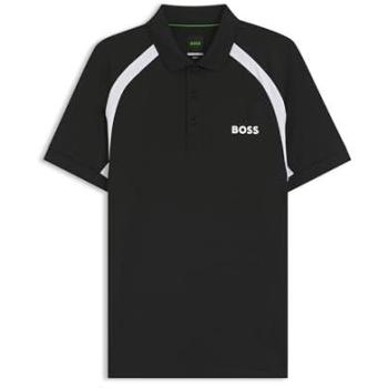 Slim Fit Hugo Active Polo – Black – L (Male)