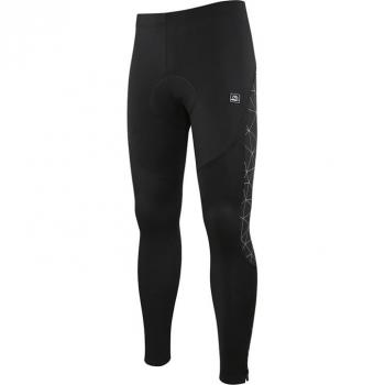 Santic Männer Winter-Radfahrhosen: lange gepolsterte Hose mit 4D-Kissen und Thermo-Reflektor – M‑3XL