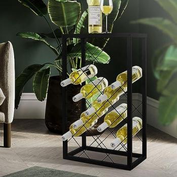 Weinregal Metall für 23 Flaschen, freistehend, stilvolles Design