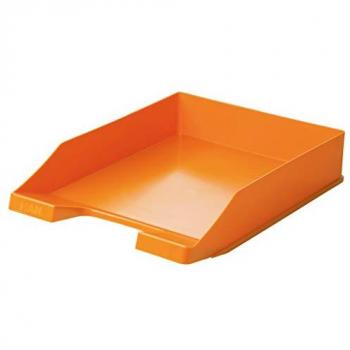 Corbeilles pour courrier format A4/C4 HAN Klassik, inscription, empilable, plastique, couleur vive orange, ensemble de 10