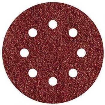 Wolfcraft 2250000 2250000-5 muelas de Lija Adhesivas, corindón Grano, Perforadas, 5 Haft K 60 125mm, Set de 5 Piezas