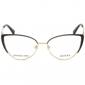 Guess Metal Cat Eye Glasses (Black) – Size 56