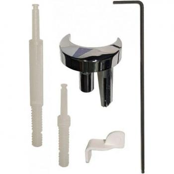 Bouton anti‑fraude WC dual‑flush, consommation réglable de 3 à 6 L