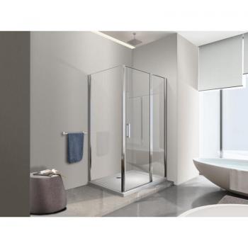 Ducha Angular Nala 6 mm con Sistema Fija x97-100 y Puerta de 61,5-64