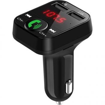 Émetteur audio Bluetooth pour voiture avec fonction mains libres et chargeur 2.1A