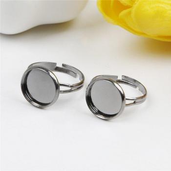 Adjustable 12mm Blank Ring Base for DIY Accessories