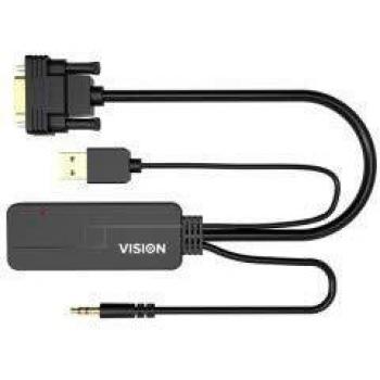 Cable adaptador HDMI a VGA 4,5 m con conector de audio
