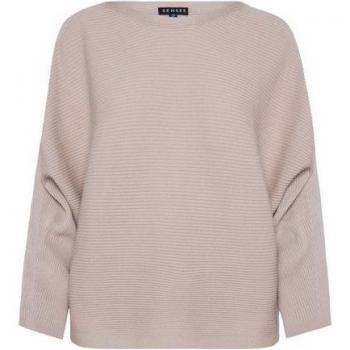 SENSES.THE LABEL Bequemer Rundhalspullover aus 100% Baumwolle