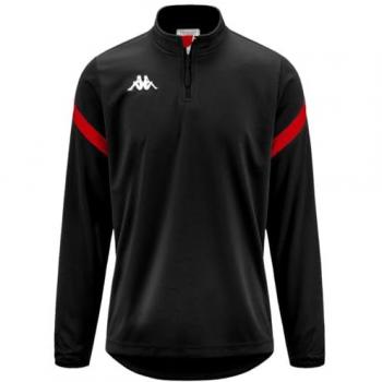 Kappa Herren Pullover Dolvole schwarz/rot 3XL mit 1/2 Reißverschluss