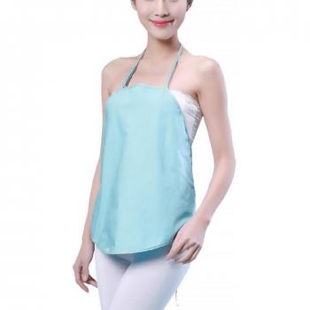 Vestido de maternidad con delantales de fibra protectora y color sólido