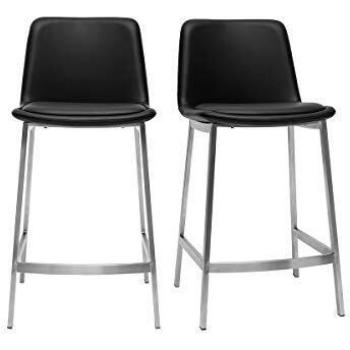 Komfortable Barhocker Schwarz 66 cm (2er-Set) arsene